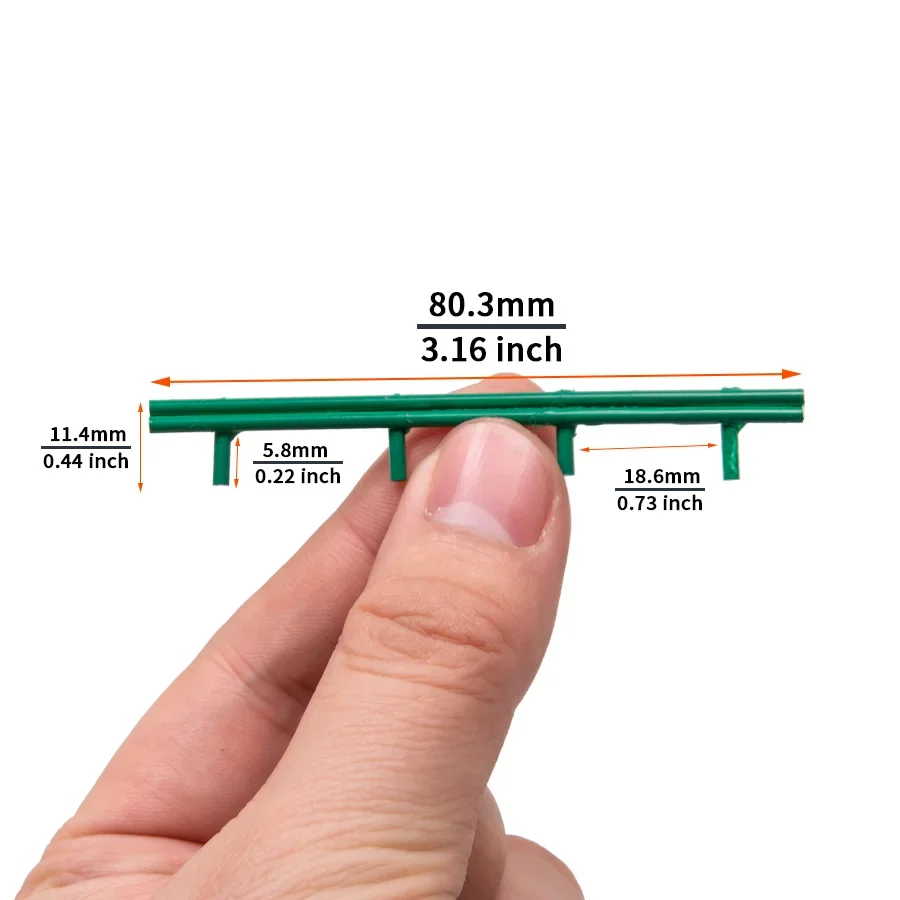 Miniature Highway Guardrail Set in Green or Silver 2 Miniature Highway Guardrail Set in Green or Silver - Image 2