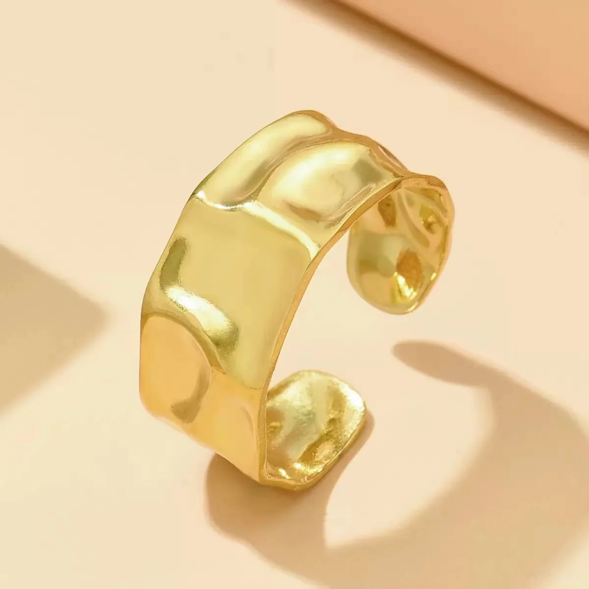 Edgy Hollow Geometric Women's Ring 4 Edgy Hollow Geometric Women's Ring - Image 4