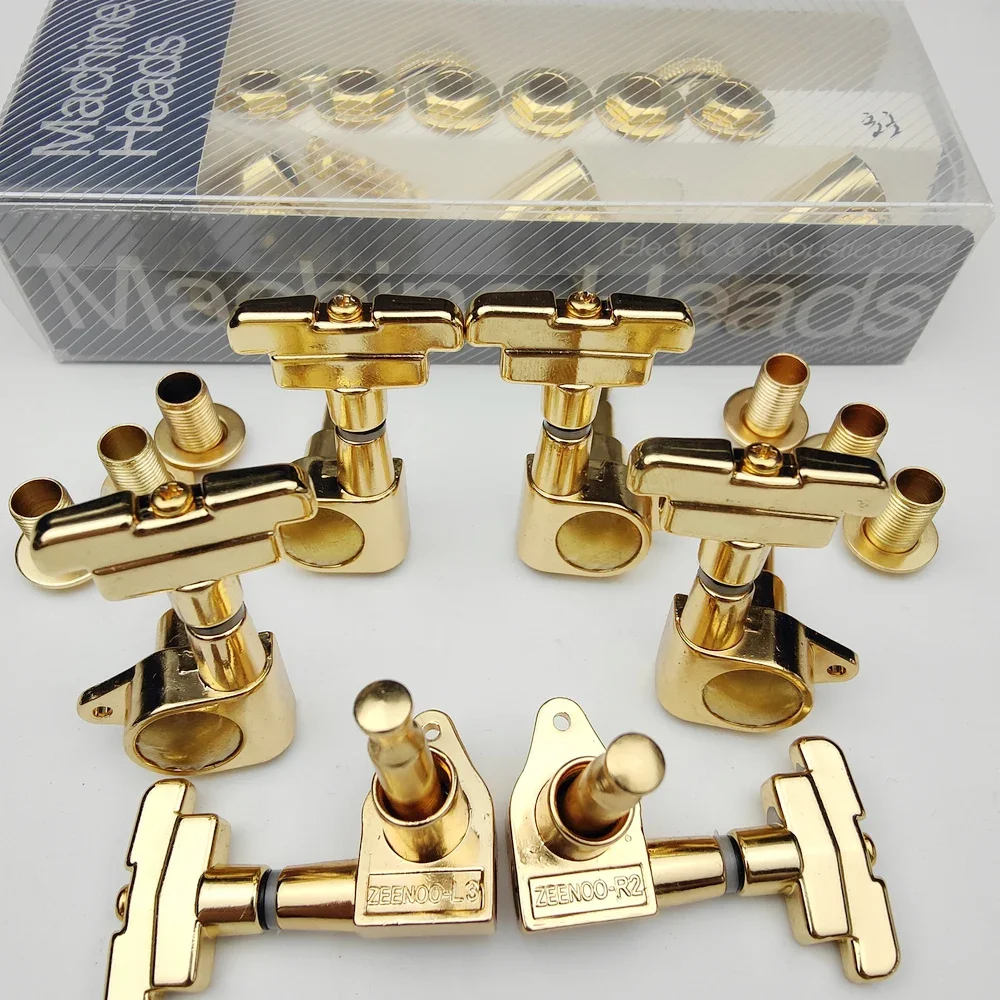 J-109 Gold Guitar Tuning Peg Set with Art Deco Style 4 J-109 Gold Guitar Tuning Peg Set with Art Deco Style - Image 4