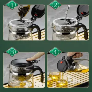 Heat-Resistant Glass Teapot for Gong Fu Tea 14 S6ea51b8f77ed464a82600c1f88b5ae38z