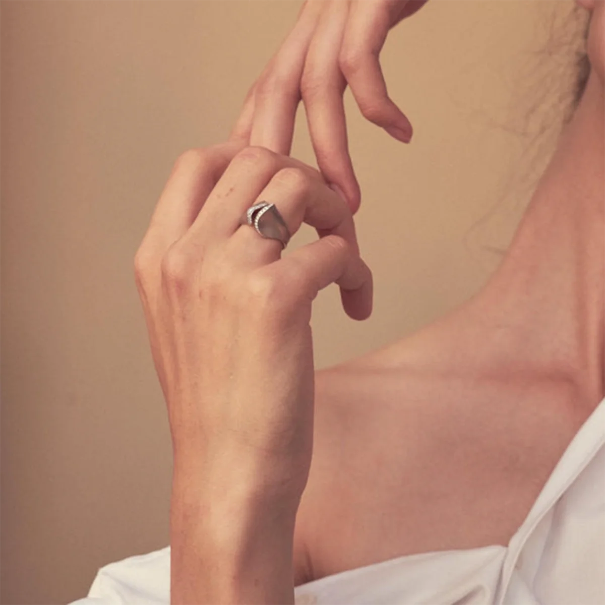 Stainless Steel Modern Open Ring 2 Stainless Steel Modern Open Ring - Image 2