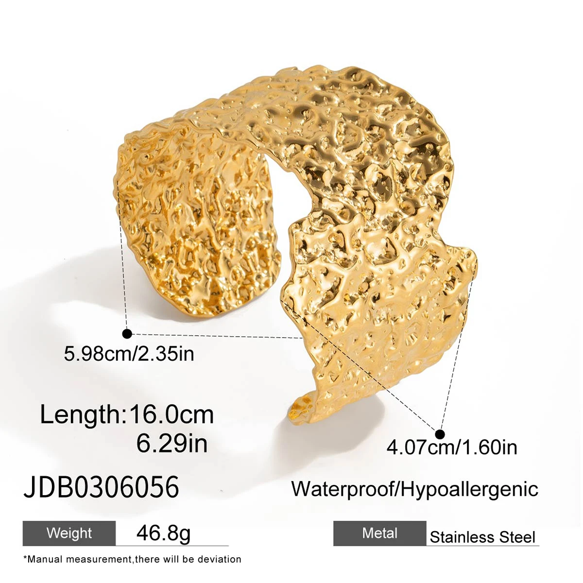 Exaggerated Stainless Steel Cuff Bracelet for Women 7 Exaggerated Stainless Steel Cuff Bracelet for Women - Image 7