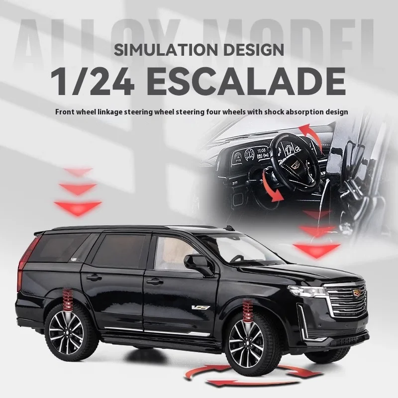 1:24 Cadillac Escalade Diecast Model in White 5 1:24 Cadillac Escalade Diecast Model in White - Image 5