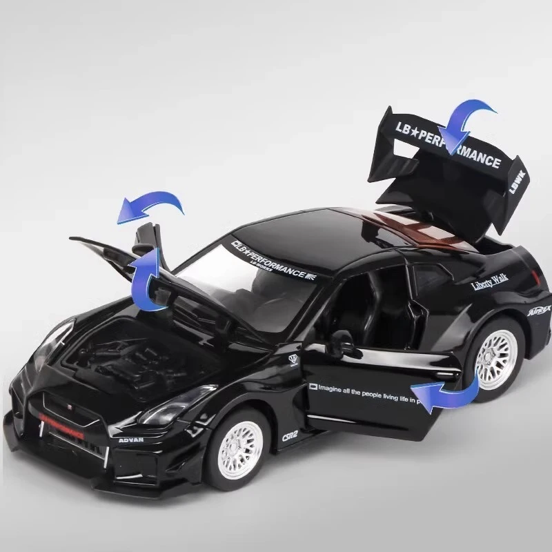 Black Nissan Skyline GTR 1:32 Scale Diecast Model 4 Black Nissan Skyline GTR 1:32 Scale Diecast Model - Image 4