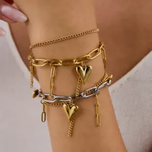 Stainless Steel Double-Layer Chain Bracelet 9 S6f412ae1e6614e80ad2a409bf905b620d