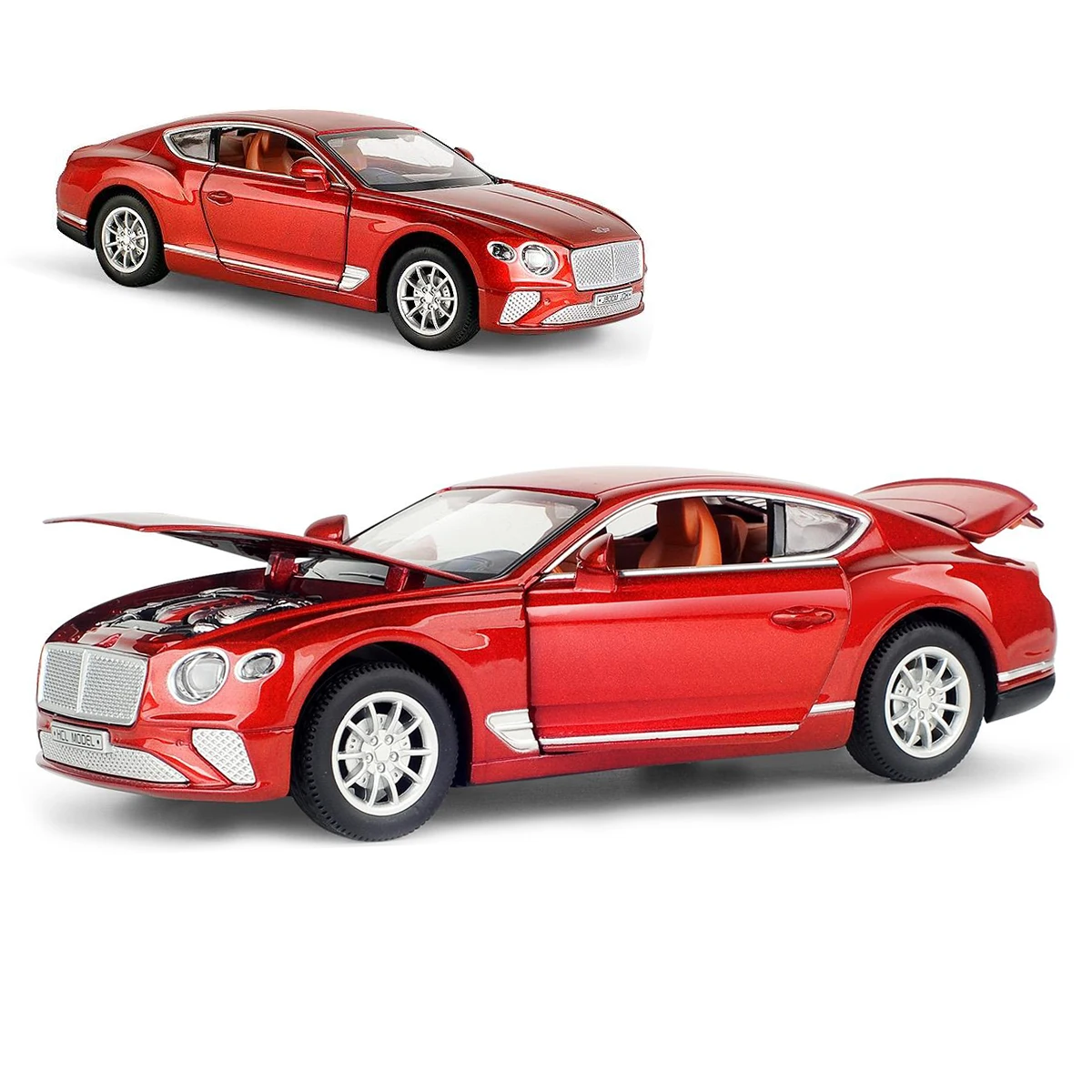 Red Bentley Continental GT 1:22 Diecast Model 5 Red Bentley Continental GT 1:22 Diecast Model - Image 5