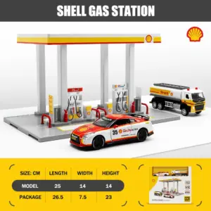 Gulf Oil Gas Station 1:64 Scale Diecast Model 16 S6f529528f3484f3c9a04d70133f47420o