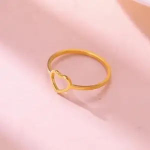 Hollow Heart Minimalist Stainless Steel Ring 11 S6f571bc49db4468aa823a94c2d564691S