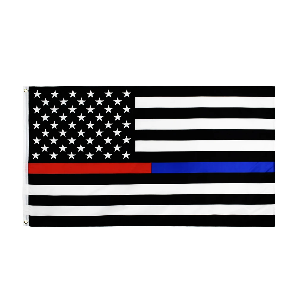 Patriotic American Flag with Blue Line 90x150cm 3 Patriotic American Flag with Blue Line 90x150cm - Image 3
