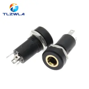 Set of Five Black 3.5mm Audio Connectors with Gold Plating 8 S6f7648fc3f2f4486bb93209c65a3bebab 1