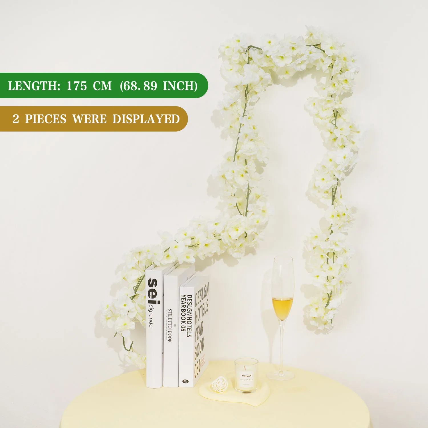 Cherry Blossom Sakura Garland 175cm with 144 Silk Flowers 7 Cherry Blossom Sakura Garland 175cm with 144 Silk Flowers - Image 7