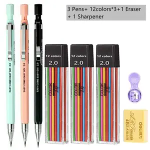 Stylish 2.0 mm Mechanical Pencil Set 11 S6faaa48e5fec48f69b132582477aa474n