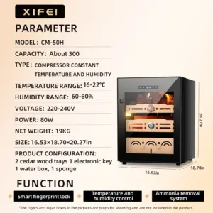 Black Electric Cigar Humidor Cabinet with 300 Slots 8 S6fb3611a00b14f99a207ad4bd975bdf4R