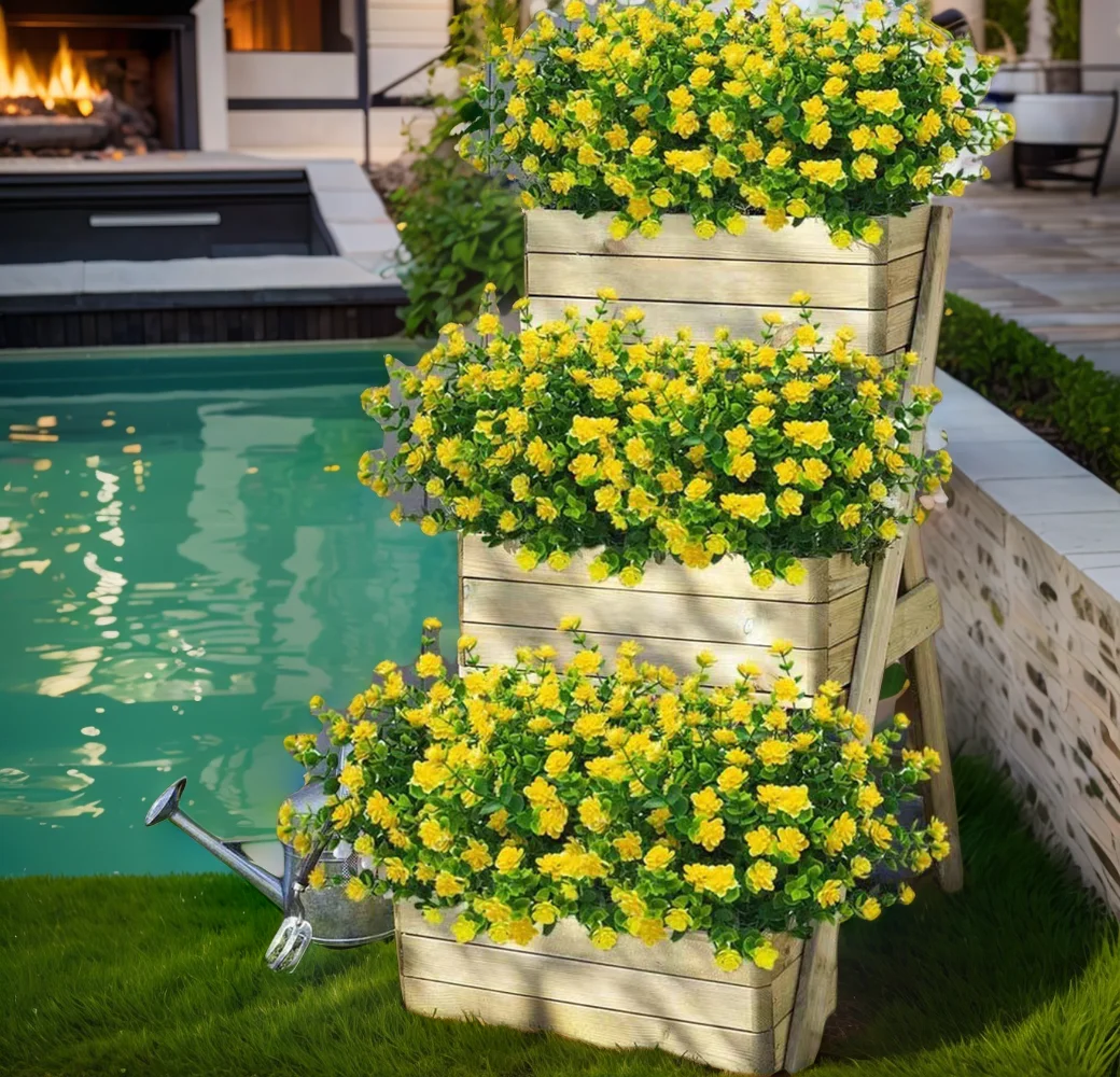 Bright Yellow Artificial Garden Flower (35 cm) 1 Bright Yellow Artificial Garden Flower (35 cm)