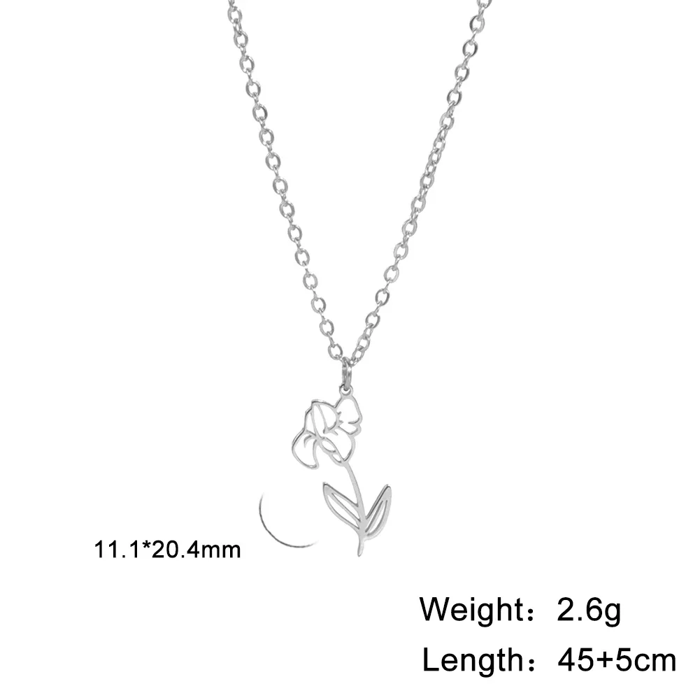 Birth Month Flower Necklace Collection 10 Birth Month Flower Necklace Collection - Image 10
