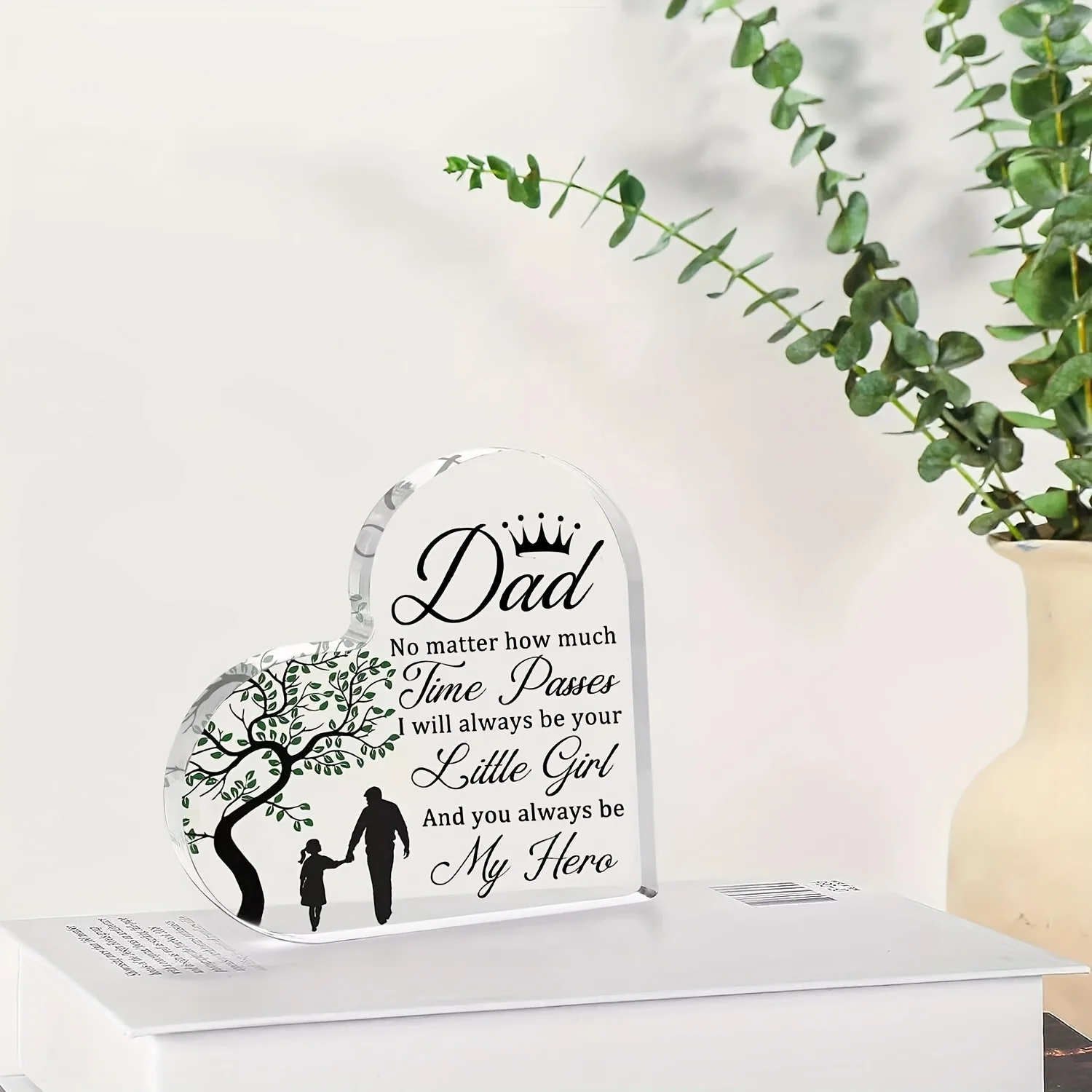 Heart-Shaped Acrylic Plaque for Fathers 4 Heart-Shaped Acrylic Plaque for Fathers - Image 4