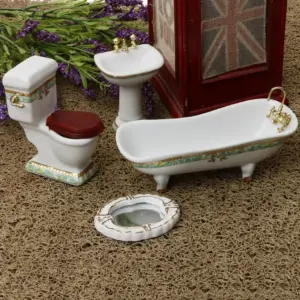 Elegant 1:12 Miniature Bathroom Scene Set 10 S70128a0880b9441fbfa0a9d36354053c7