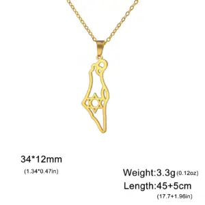 Israel Map Pendant Necklace for Women 12 S70481bdd7faf41aaa6262638eb1bb8b4W