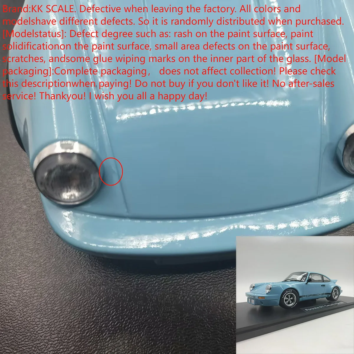 Vibrant Blue 1:18 Porsche 911 Carrera RSR Model 6 Vibrant Blue 1:18 Porsche 911 Carrera RSR Model - Image 6