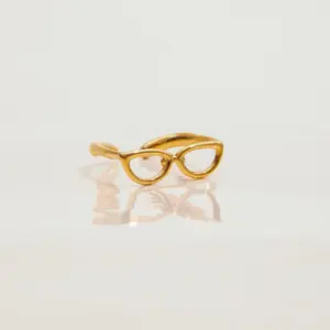 Gold Sunglasses-Shaped Stainless Steel Ring 12 S70e6c89eff7b4f07923204bf25c3cb91y