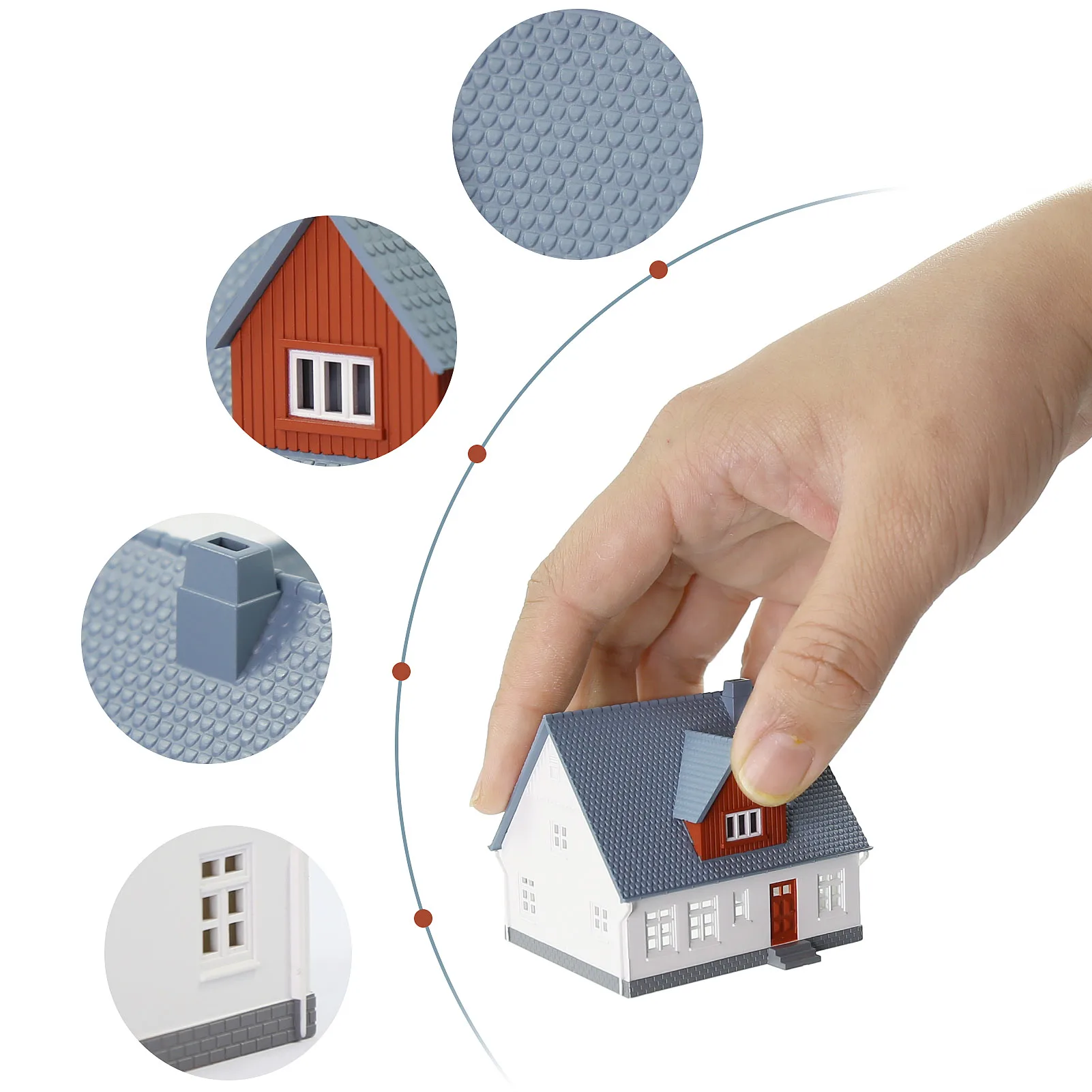 N Scale Model Houses Set for Railway Layout 3 N Scale Model Houses Set for Railway Layout - Image 3