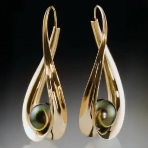 Vintage Geometric Pearl Drop Earrings Silver or Gold 3 S711377d7d2ac425a9d9849e9f8082b099