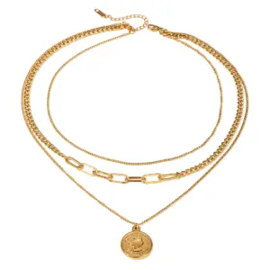 Gold-Toned Stainless Steel Layered Necklace