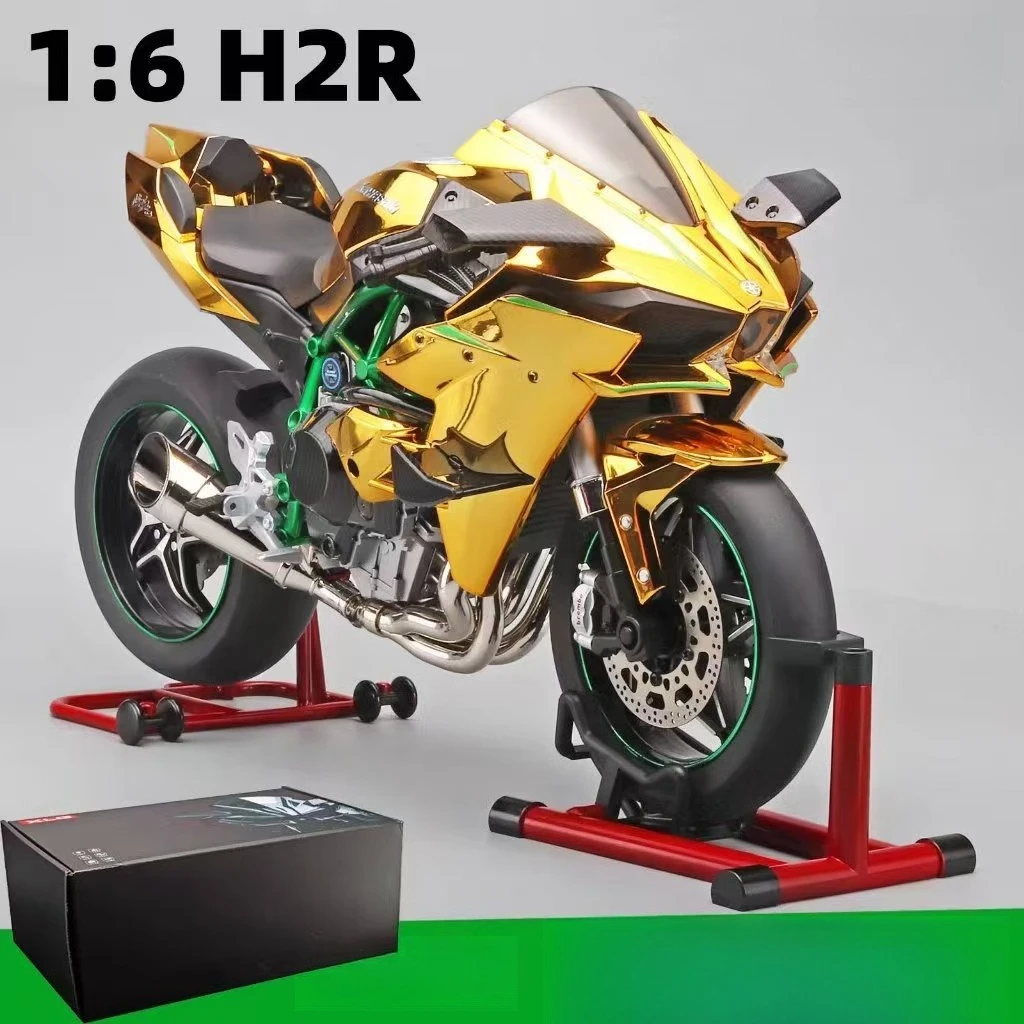 Kawasaki H2R 1:6 Scale Diecast Model in Black, Gold, or Carbon 8 Kawasaki H2R 1:6 Scale Diecast Model in Black, Gold, or Carbon - Image 8