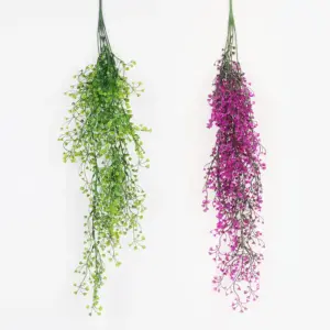 Artificial Eucalyptus Rattan Hanging Plant Large