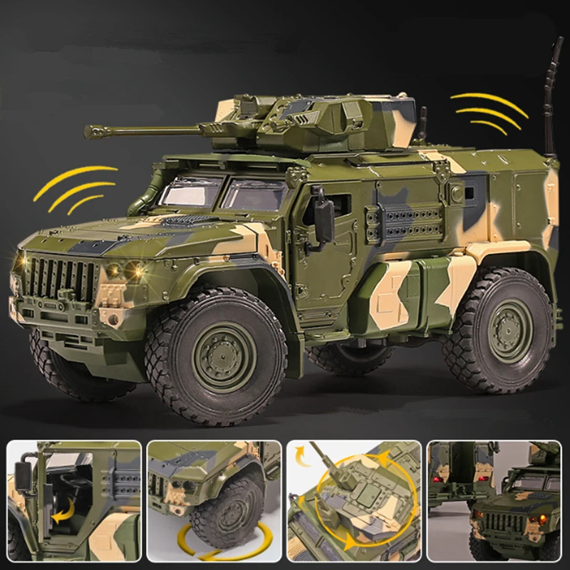 Alloy Military Tiger Vehicle Model 1:32 Scale 2 Alloy Military Tiger Vehicle Model 1:32 Scale - Image 2