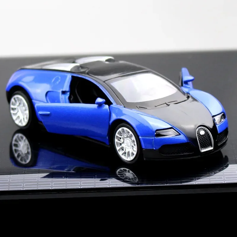 1:36 Scale Diecast Metal Car Model in Blue, Red, or Yellow 3 1:36 Scale Diecast Metal Car Model in Blue, Red, or Yellow - Image 3