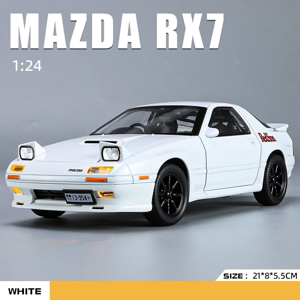 White Mazda RX-7 1:24 Scale Diecast Model 8 White Mazda RX-7 1:24 Scale Diecast Model - Image 8