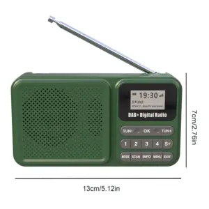 Green Portable DAB+ Radio with Bluetooth 12 S71d8e01319804bea9e7cfb14a15efd7aZ 1