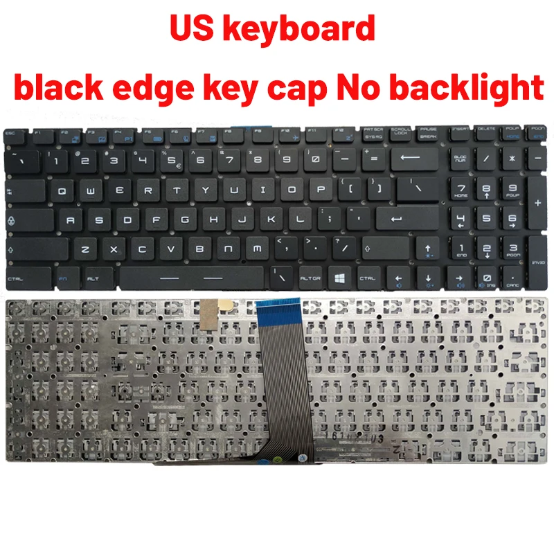 MSI GF75 Series Replacement Keyboard Black 3 MSI GF75 Series Replacement Keyboard Black - Image 3