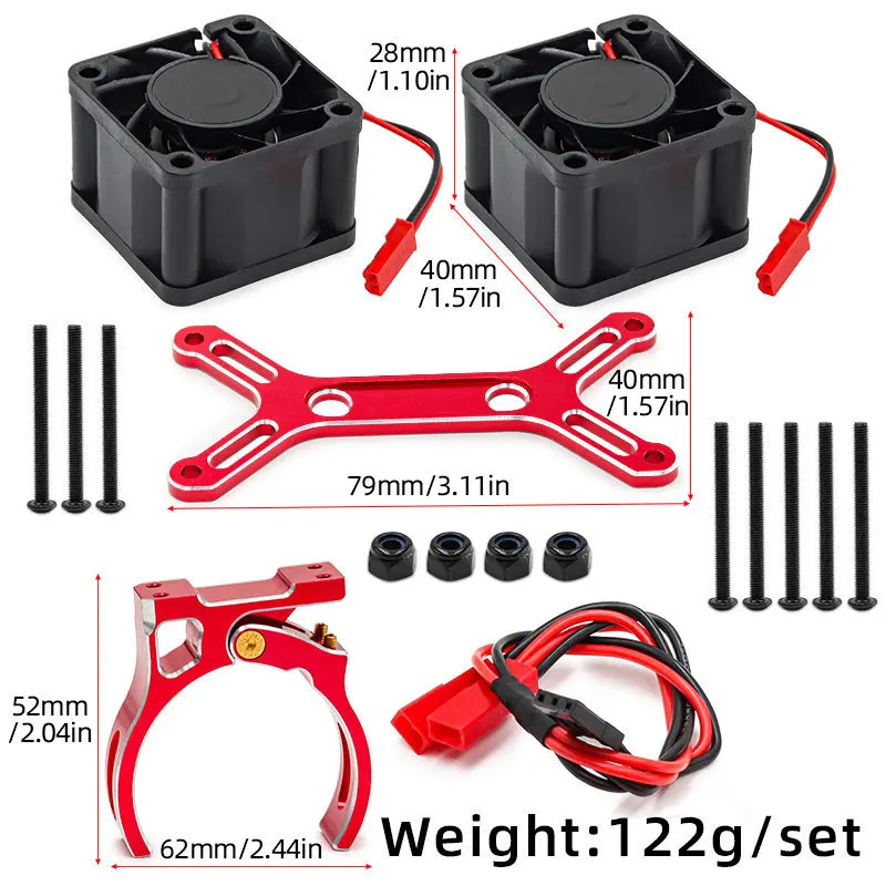 Metal Dual Cooling Fan for 1/5 RC Cars 2 Metal Dual Cooling Fan for 1/5 RC Cars - Image 2