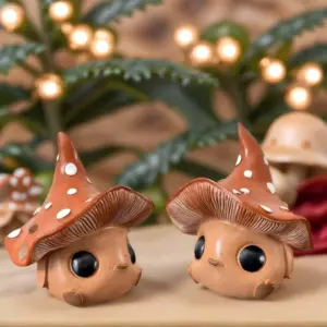 Whimsical Mushroom Elf Resin Figurine 7 S72251f454cef43bfbbe85838b6a32385V