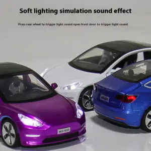 1:32 Scale Diecast Tesla Model 3 White Replica 13 S723cf7e995a0416aa12dacb170195f42a