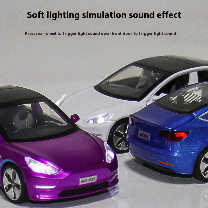 1:32 Scale Diecast Tesla Model 3 White Replica 4 1:32 Scale Diecast Tesla Model 3 White Replica - Image 4