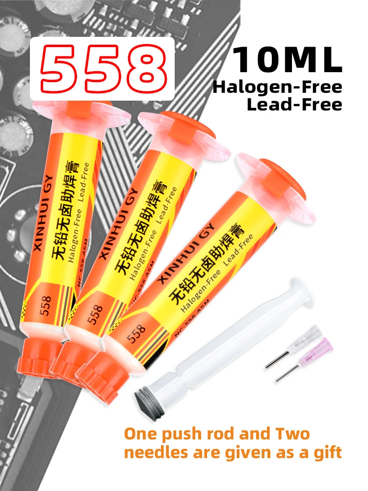 558 Lead-Free Halogen-Free Solder Paste 10ml 2 558 Lead-Free Halogen-Free Solder Paste 10ml - Image 2