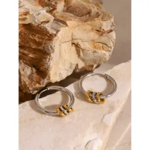 Stainless Steel Gold Hoop Earrings 7 S725bd18c42314b40992bebbbaa5b90eao