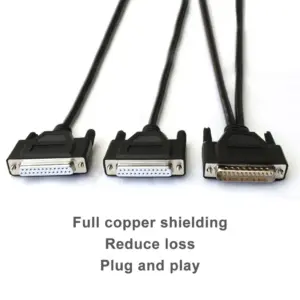 Durable Black DB25 Extension Cable 0.5-5m 8 S728d1d0ac76943948041f2c3740b41a3G