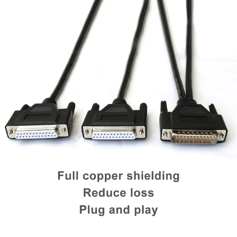 Durable Black DB25 Extension Cable 0.5-5m 2 Durable Black DB25 Extension Cable 0.5-5m - Image 2