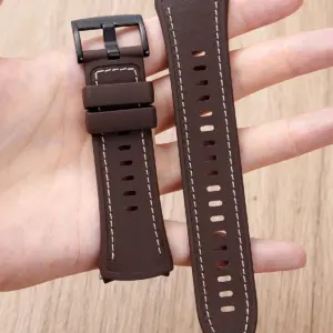 Leather Silicone Strap for Huawei Watch 5 (42mm & 46mm) 13 S729735e1c4f14244863a21e6bbdd4e4dn