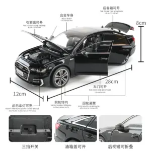 1/18 Audi A6 Diecast Model with Lights 12 S72f9d0449e544546aa5a36ec28ded5adk