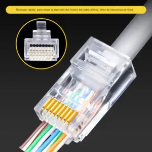 100 Pack Transparent RJ45 Ethernet Connectors 11 S73043b8392d248fcac07953d5a1d21d6t