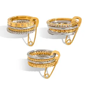 Stainless Steel Multi-Layer Spiral Ring