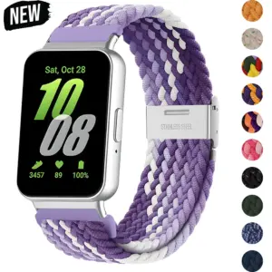 Vibrant Nylon Braided Strap for Samsung Galaxy Fit 3