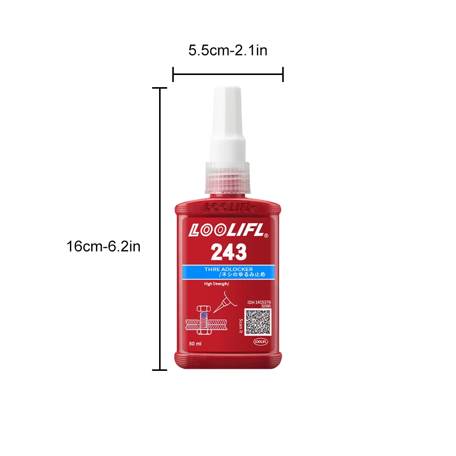 LOOLIFL 243 Medium-Strength Threadlocker 50ml 6 LOOLIFL 243 Medium-Strength Threadlocker 50ml - Image 6