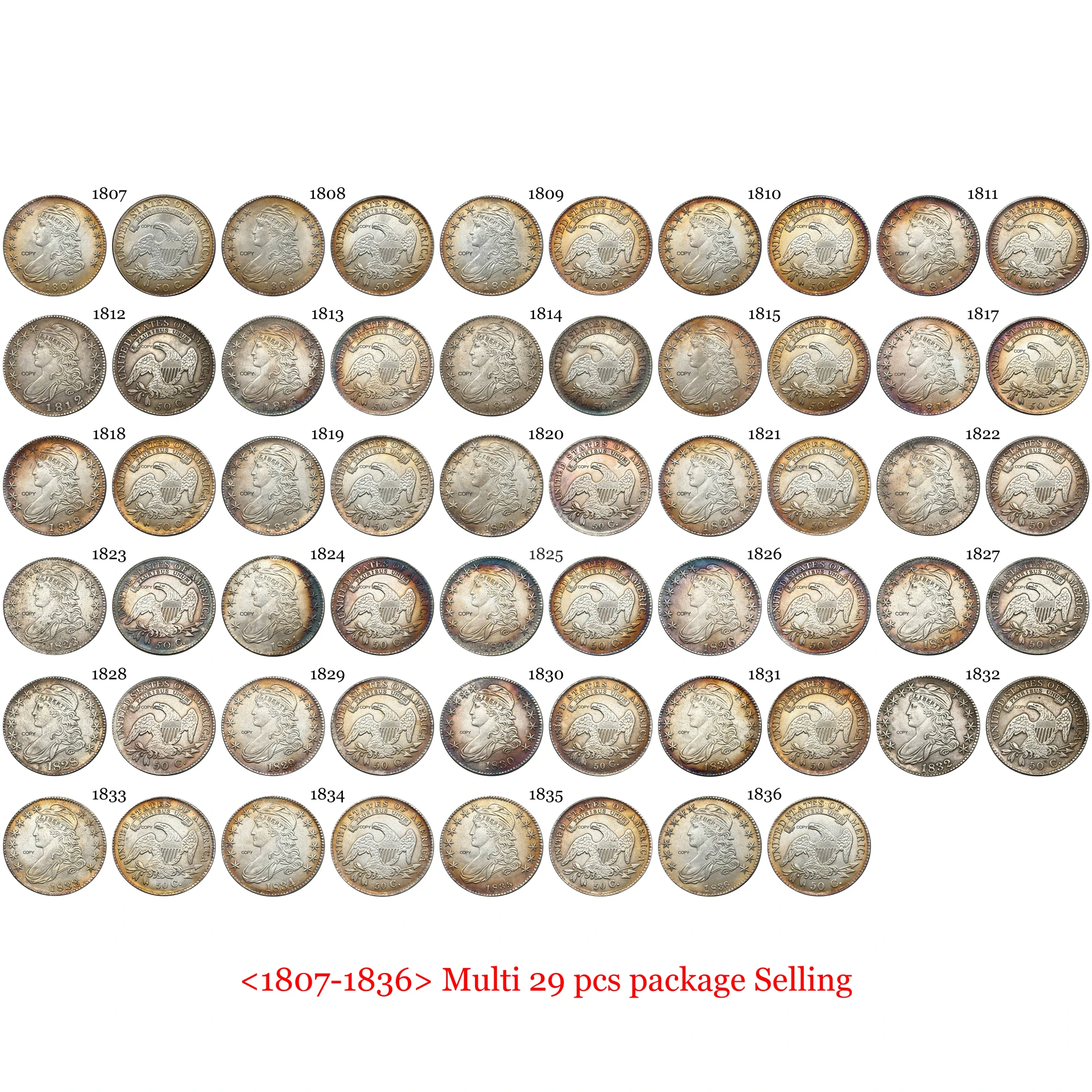 Historical Replica Coin Set of 50 Cents 2 Historical Replica Coin Set of 50 Cents - Image 2