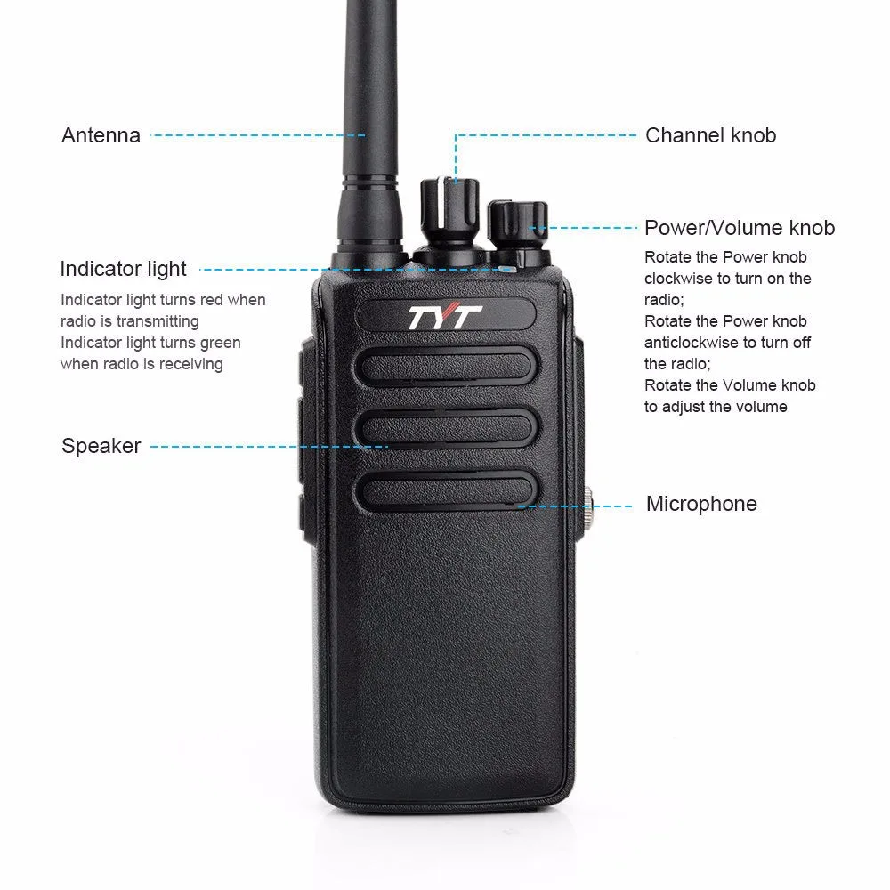 TYT MD-680 10W UHF 400-470MHz Digital Walkie Talkie, IP67 Waterproof Business 16Ch DMR Radio 2 TYT MD-680 10W UHF 400-470MHz Digital Walkie Talkie, IP67 Waterproof Business 16Ch DMR Radio - Image 2
